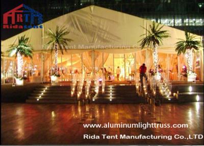 China UV Resistant White Marquee Tent Wedding Double Polyester Fabric Long Life Span for sale