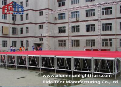 China Acrylic Board Aluminum Folding Stage , Portable Catwalk Stage 50 X 3mm Tube for sale