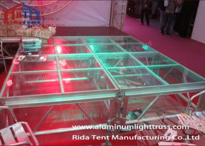 China Plexiglass Board Folding Mobile Stages Stable Frame High Loading Capability for sale