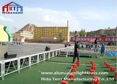 China Square Base Plate Folding Mobile Stages Aluminum Alloy Frame Long Span Life for sale