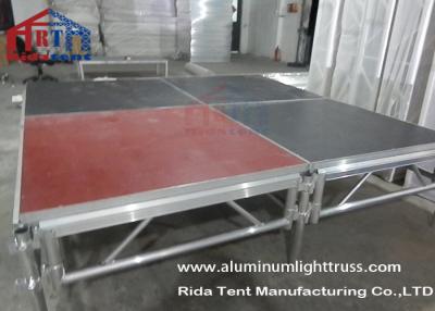 China 9.76m By 12.2m Red Color Movable Stage Platform , Aluminium Stage For Outdoor Event for sale