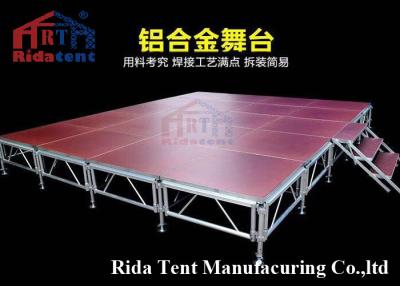 China Modular Outdoor Mobile Stage , Portable Event Stages Aluminum Truss Design for sale