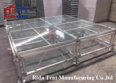 China Heavy Duty Portable Mobile Stage Platform With Wheels 6082-T6 / 6061-T6 Frame for sale