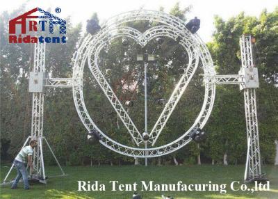 China Spigot Booth Aluminum Dj Truss , Rotating Alminum Stage Truss Trolley for sale