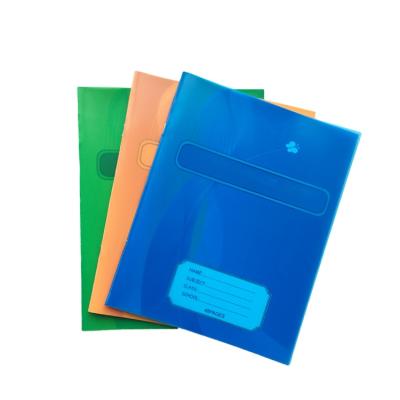 China Plastic Notebook PP Notebook School Supplies Notebook Transparent Book Cover Cover Exercise Book Notebook for sale