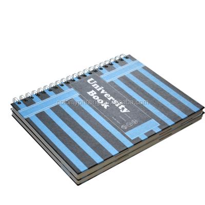 China Wholesale A4 Line Printing Hardcover Spiral Notebook Easy Writing High Quality Line Notebook for sale