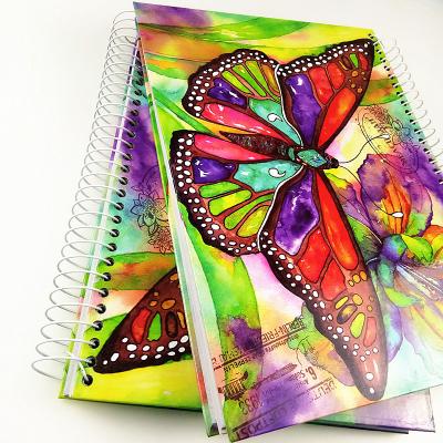 China Spiral Butterfly Painted Cover High Quality Boutique Single Spiral Binding Notebook for sale