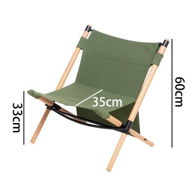 China Modern Kermit Chair Canvas Chair Solid Wood Outdoor Camping Sketching Chair Painting Stool Beach Camping Fishing Portable Stool for sale