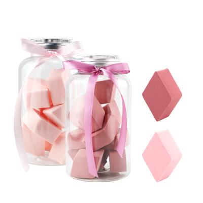 China High Quality Soft Custom Made Microfiber Latex Eco-friendly Beauty Sponge Mini Pink Non Latex Make Up Sponge Rhombus Makeup Wedge Sponge for sale