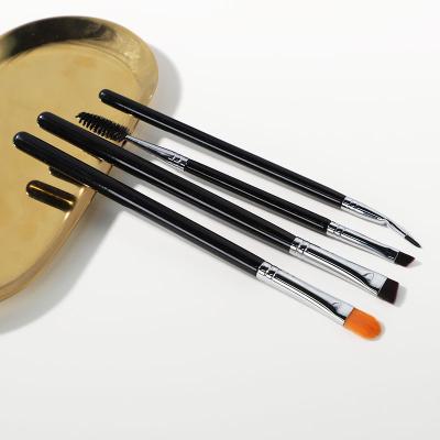 China Dropship Private Label Eye Brush Durable Luxurious Wooden Handle Copper Tube Black High Quality Natural Hair for sale