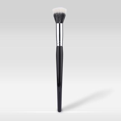 China Durable Drop Shipping Travel Premium Synthetic Custom Curve Single Hair Private Label Blush Brush for sale