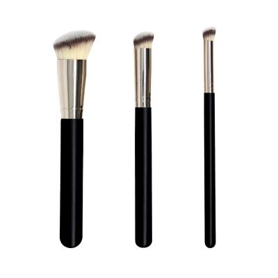 China Durable Drop Shipping Vegan Cosmetics Synthetic Hair Brushes Wholesale Small Low Moq Base Single Make Up Brush for sale