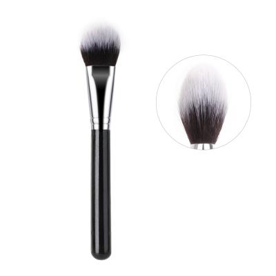 China Black and Silver Wooden Dense Skin Bottom Moq Friendly Luxury Vegan Handle Base Brush Durable Single Tongue Type for sale