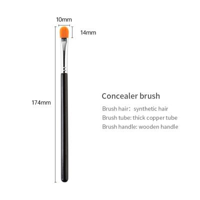 China Durable High Quality Synthetic Hair Wholesale Private Label Flat Dropship Best Vegan Logo Concealer Brush for sale