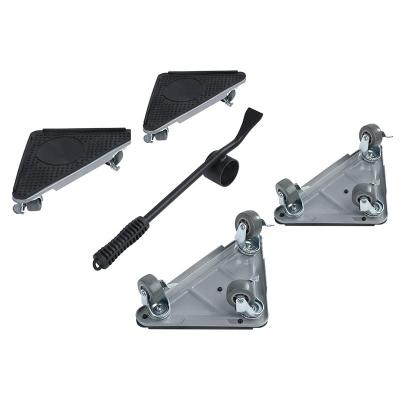 China Upgraded Heavy Duty Furniture Lifter 4 Pcs Furniture Slides Kit 360 Degree Rotatable Rubber Roller with Brake for sale