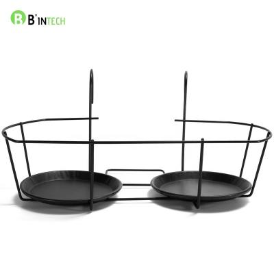 China Versatile Flower Pot Holder Hanger Metal Plants Stand Hanging Baskets Mid Century Modern plant hanger for Patio Garden for sale