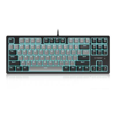 China RGB Backlight Gaming Keyboard tkl Wired 87 Key Gaming Keypad Red Switch Keyboard For PC Gamer Computer for sale