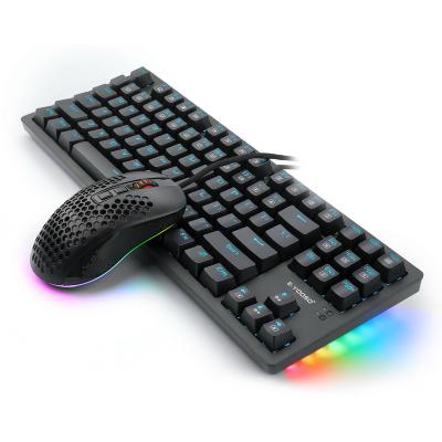 China HOT Popular PC and USB Cable Gamer Wired Keyboard Lighting Combo Keyboard and Mouse Set Gaming Keyboard Mouse for sale