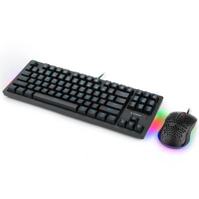 China Hot Selling Ergonomic RGB Backlight Good Quality Gaming Mouse Keyboard Gamer Keyboard and Mouse Set for sale