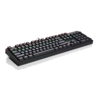 China 104KEYS Game Plug-and-Play Full Color USB LED Backlit Normal Mechanical Keyboard Wired Keyboard with Outemu Switches for sale