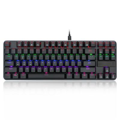 China Custom 87 Keys Custom Backlit Computer E-YOOSO RGB LED Gaming Mechanical Wholesale Popular Cable Mechanical Keyboard For Professional Gamer for sale