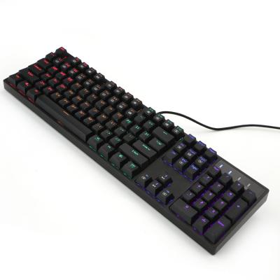 China Lightweight Mechanical Wired Gaming Keyboard By Keys Cheap OEM USB 104 LED Mechanical Keyboard Prices For Gamer Desktop PC Computer for sale