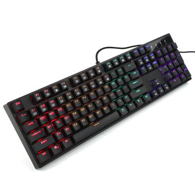 China Multi-Function Mechanical Keyboard Clear Print Gaming Keyboard 104 Keys Custom Wired Gaming Keyboard With Multimedia Function for sale