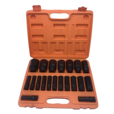 China 20pcs Auto Maintenance Repair Tool Kit Hand Motion Impact Wrench 1/2 Wrench Socket for sale