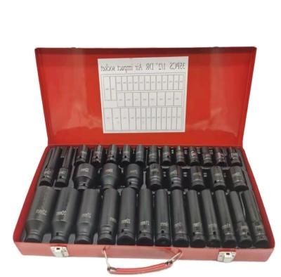 China Auto Maintenance 35 Pcs Good Quality Heavy Duty Ratchet Socket Set Vanadium Steel IMPACT Tool Kit 1 / 2 Sockets for sale