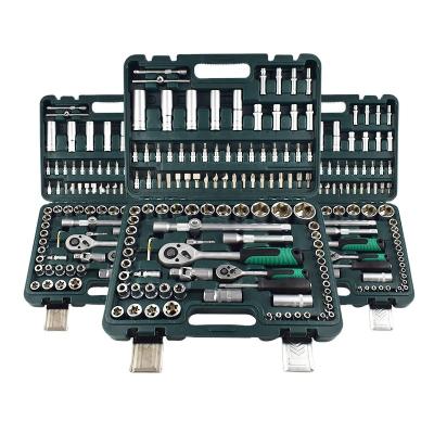 China Auto Maintenance 108 Pcs Universal Socket Wrench Ratchet Set Tools Repair Mechanic Household Tool Kit for sale