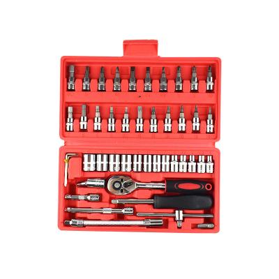 China Car Maintenance 46pcs Auto Repair Multifunctional Built-in Tool Heavy Duty Socket Wrench Set for sale