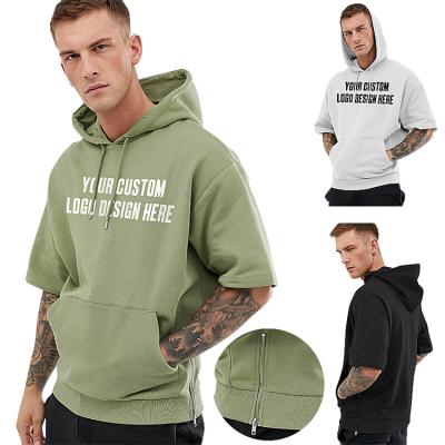 China OEM ODM Style New Casual Men's Oversized Short Sleeve Hoodie for sale