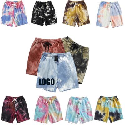 China Viable Fashion Custom Wholesale Mens 100%Cotton Terry Casual Shorts French Tie Dye Shorts Mens Shorts for sale