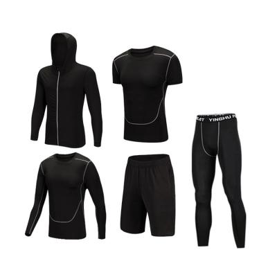 China OEM Breathable Polyester Spandex Compression Tights Sports Cloth-Blocking Tracksuit for sale