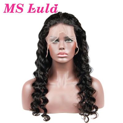 China Factory Direct Selling Lace Frontal Swiss Loose Wave Wig 10A Human Wave Wig for sale