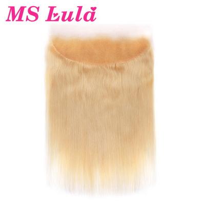 China Straight 613 Top Quality Straight Human Hair 13*4 Color Frontal Blonde Hair Extensions for sale