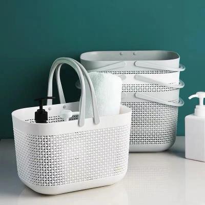 China High Quality Convenient Type Storage Basket Morden Home Bathroom Multifunctional Pure White for sale