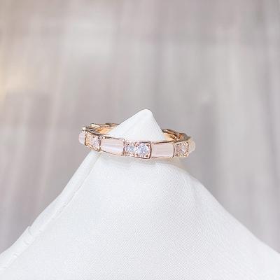 China Vintage Autumn new classic snake bone diamond ring temperament girlfriend gift opal ring for women for sale