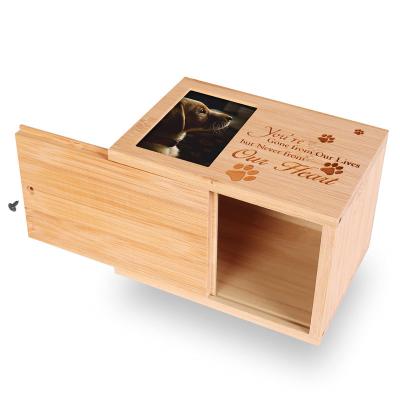 China Hot Sale Viable Wooden Pet Cremation Urn Wooden Urn for sale