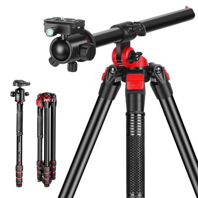 China PORTABLE DSLR Cross Center Column Aluminum Tripod with 360 Degree Ball Head, Quick Release Plate, Camera Tripod for sale