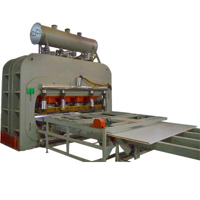 China Wood Based Processing Plant Outlet Board Machinery Laminated Automatic MDF Board Hot Press Production Line for sale