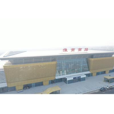 China Large Span Steel High Space Railway Station Building Grid Structure for sale