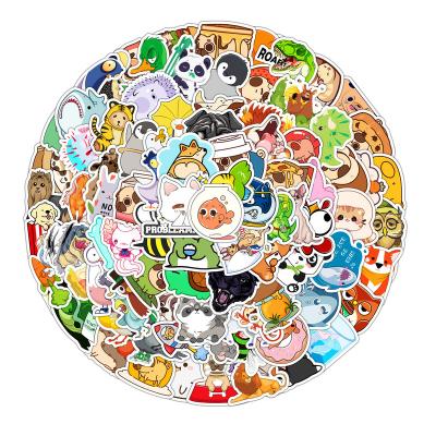 China Cartoon Sticker Custom Printing Waterproof Vinyl Anime Stickers Die Cut Label Logo Stickers Adhesive Pvc Label Cartoon Decorative Sticker/ for sale