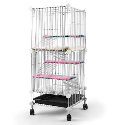 China Viable Pet Hutch Dog Metal Cages Kennels For Hamster Rat Or Other Small Animals Indoor Expandable And Stackable for sale