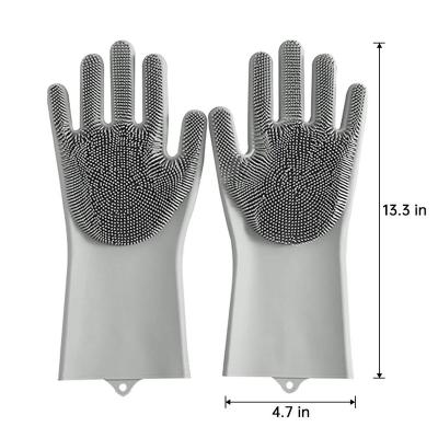 China Pet Hair Remover Glove Sustainable Gloves for Grooming and Massaging, Dog Bathing Gloves with Soft Silicone Tips, Pet Grooming Gloves for sale