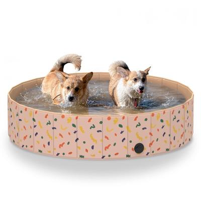 China Sustainable Collapsible Kiddie Tub Pet Dog Bath Swimming Pool Outdoor Swimming Bathing Pool for Dogs and Cats for sale