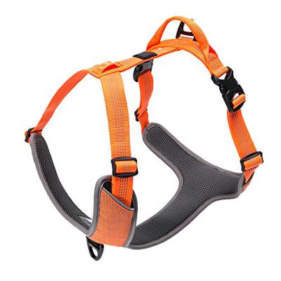 China Outdoor Reflective Dog Harness Adventure Reflective Vest with 2 Leashes, Attachments Matching Leash and Collar Dog Harness for sale