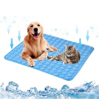 China Cooler and Comfortable for Dog Portable Ice Silk Pet Sleeping Cooling Mat Cat Pet Cooling Mat Summer Dog Pads Crate for Dogs Cats for sale