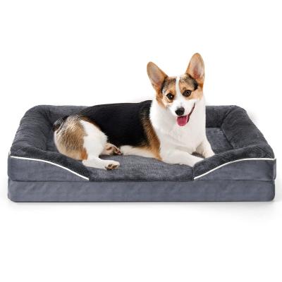 China Durable Removable Washable Orthopedic Cover Couch Bolster Couch Lower Pet Bed Dog Sofa Bed For Comfortable Sleeping for sale