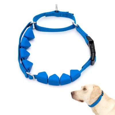 China Soft Padded Point Training Collar Rubber Leash Customized No Pulling Training Aid Stop Pulling Even Pressure Pet Collar For Dogs for sale